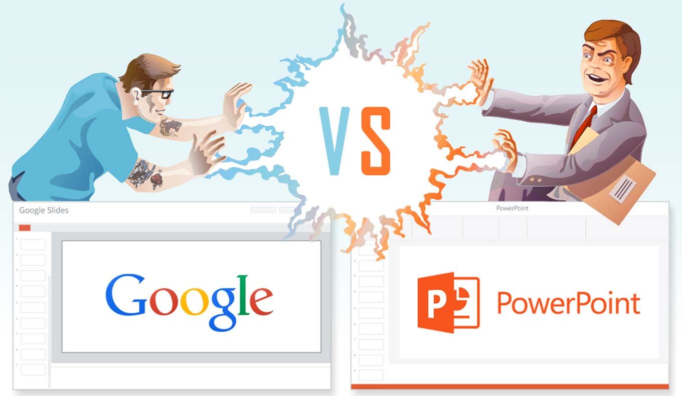 power point google slides pojedynek