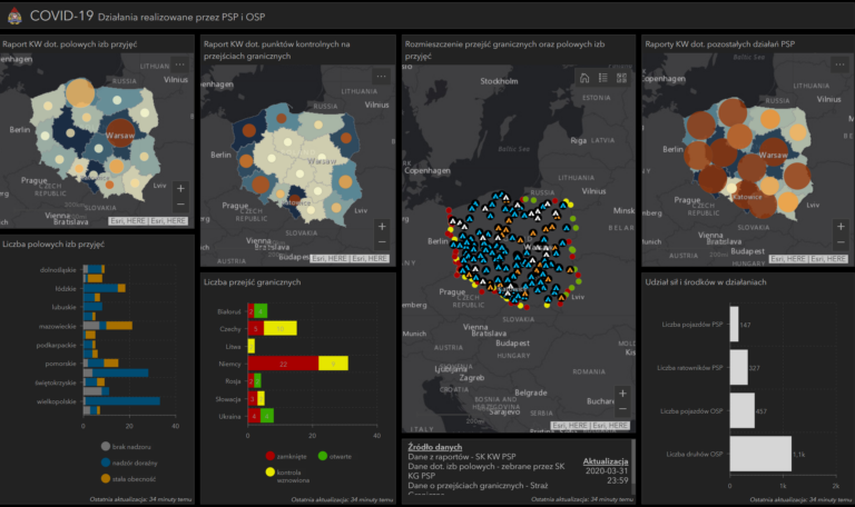 mapa, esri, koronawirus