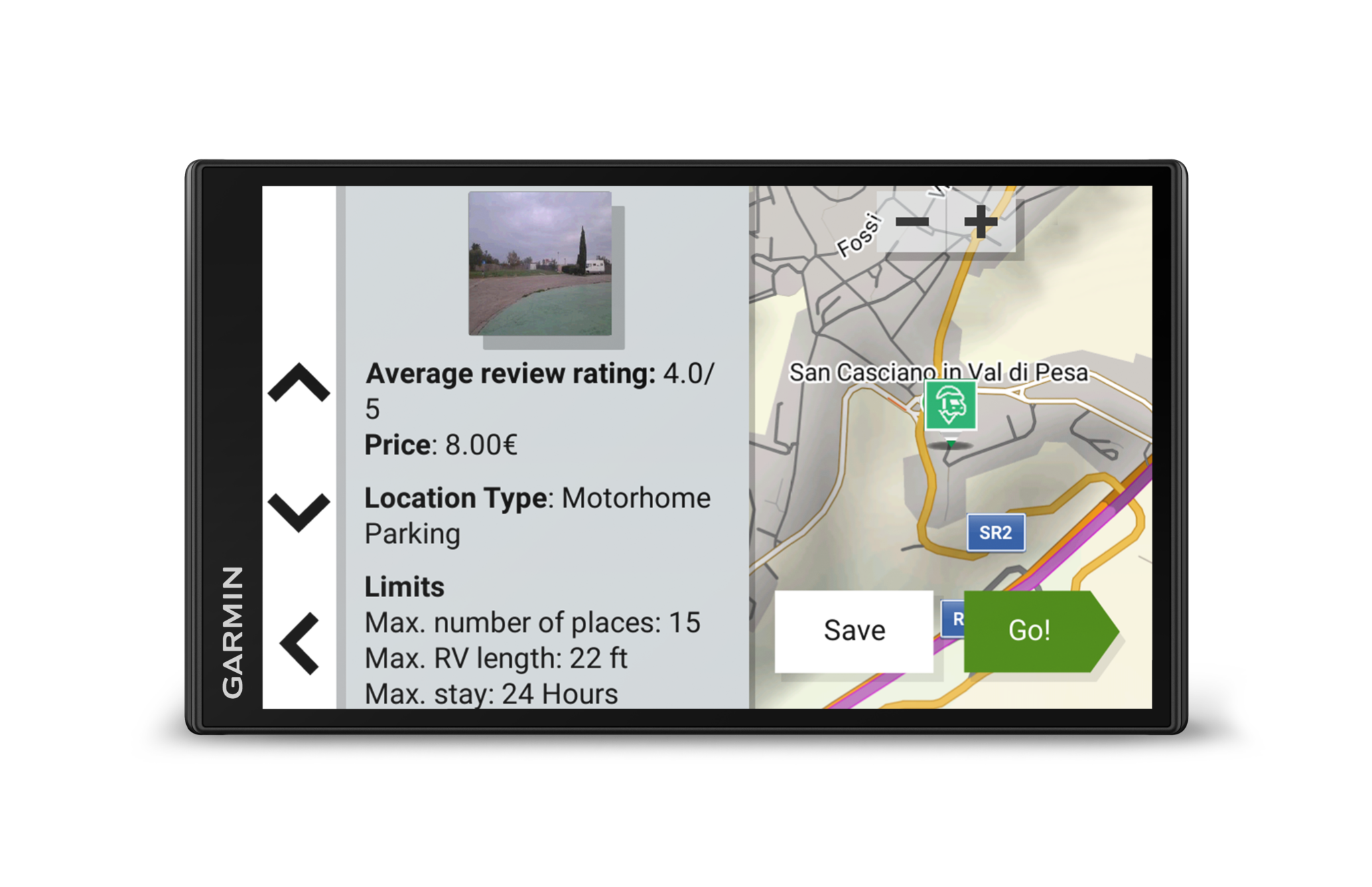 podróż, campervan, garmin