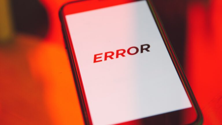 Smartfon, błąd, error, technologia